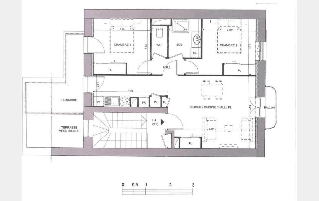 Annonces NEUVILLE : Appartement | LYON (69005) | 57 m2 | 390 000 € 
