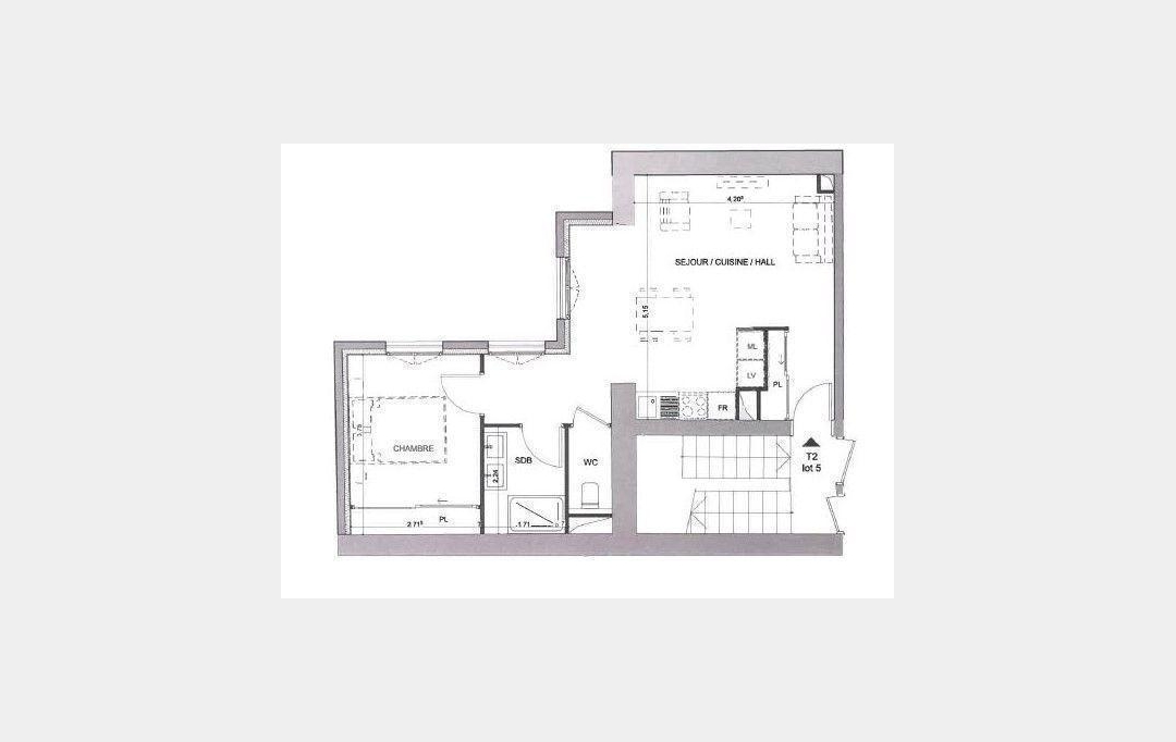 Annonces NEUVILLE : Apartment | LYON (69005) | 45 m2 | 273 000 € 